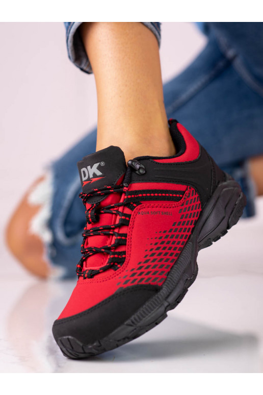 Trekking shoes on a thick sole DK Red