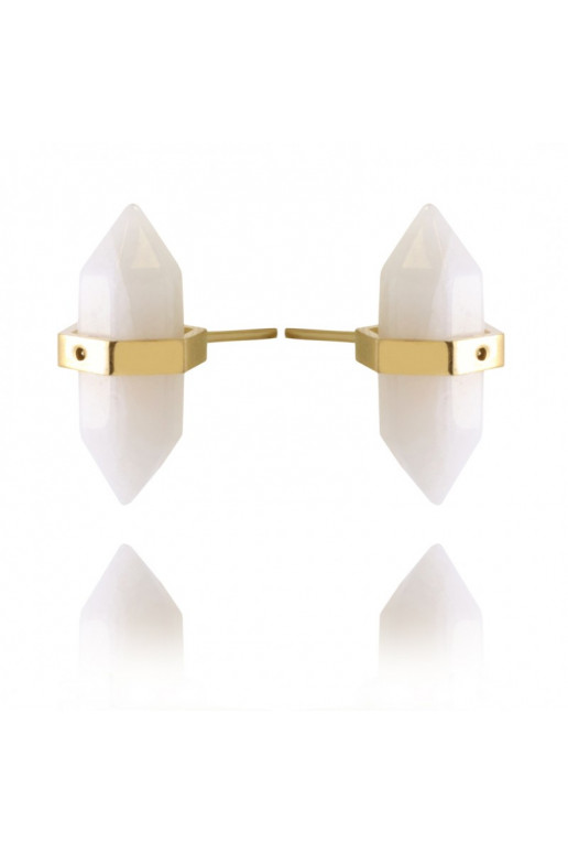 gold color-plated stainless steel earrings górski KST2912B