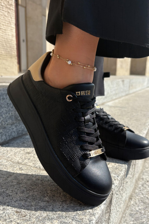 Women's Sneakers From Eco Leather Big Star RR274257 Black