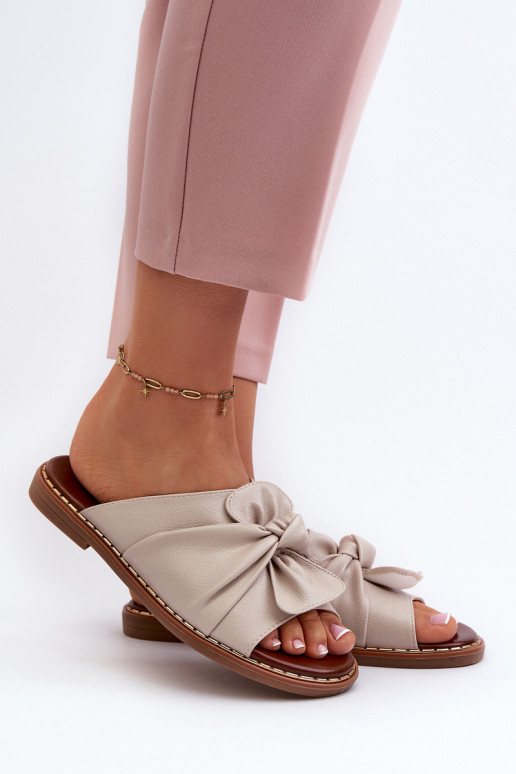 Women's Flat Sandals in Beige Nelvira