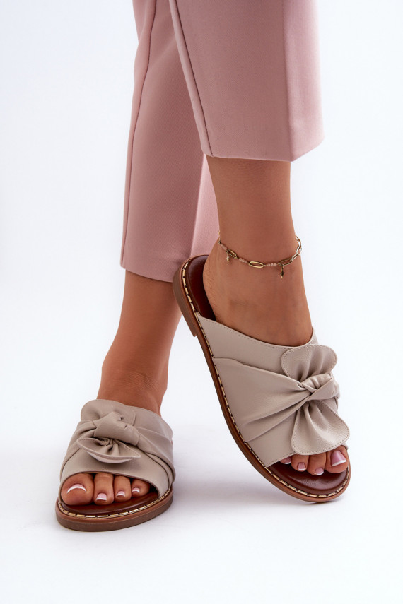 Women's Flat Sandals in Beige Nelvira