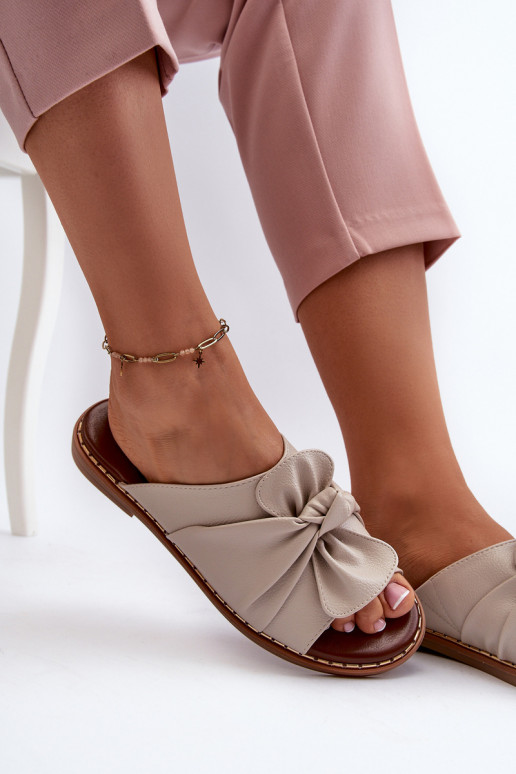 Women's Flat Sandals in Beige Nelvira