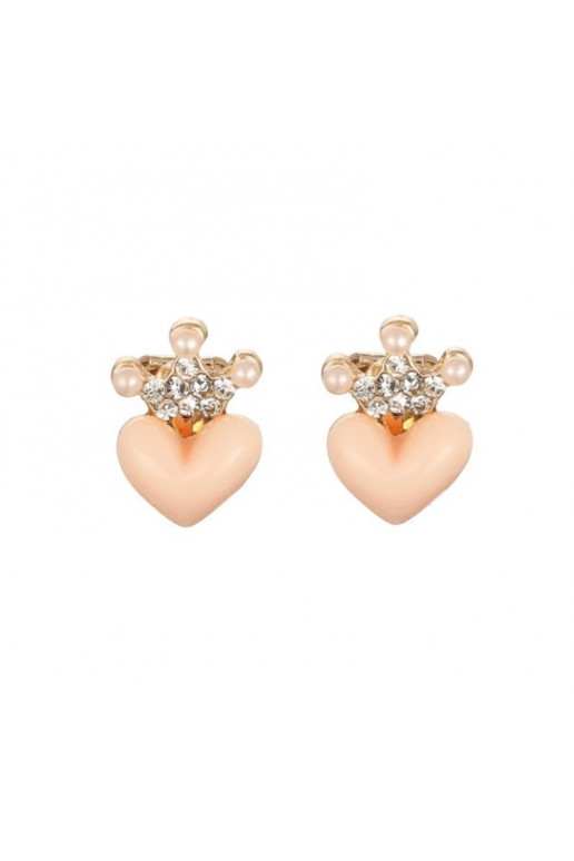 Earrings Hearts withkoroną K16