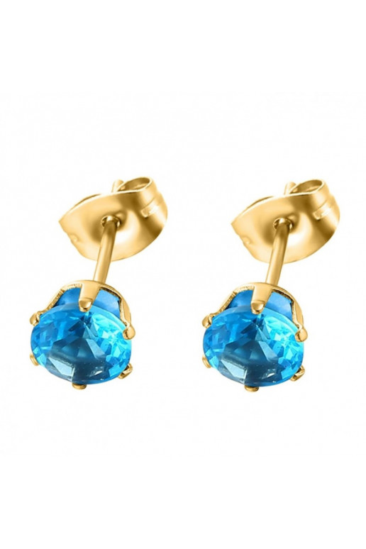 Earrings SZTYFT  blue CYRKONIE K113N