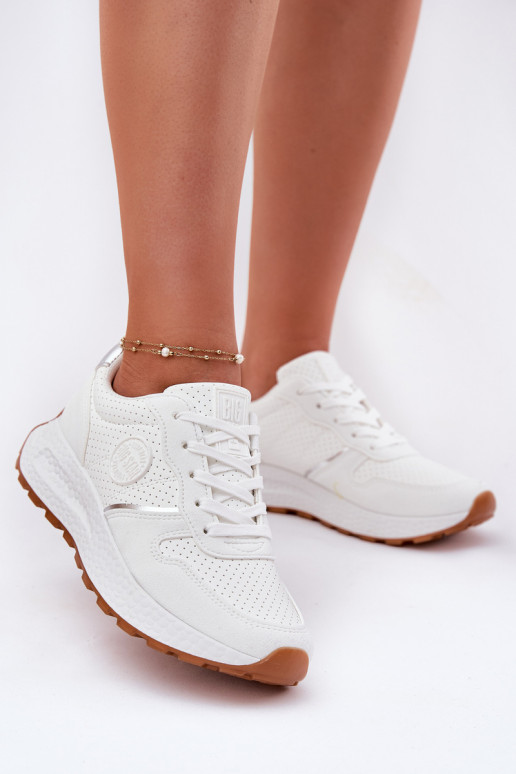 Womens Platform Sneakers Big Star RR274487 Hi-Poly System White