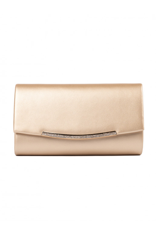 gold color clutch bag with chain