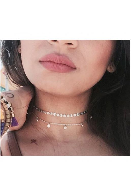 Stylish necklace - chock Double N555Z