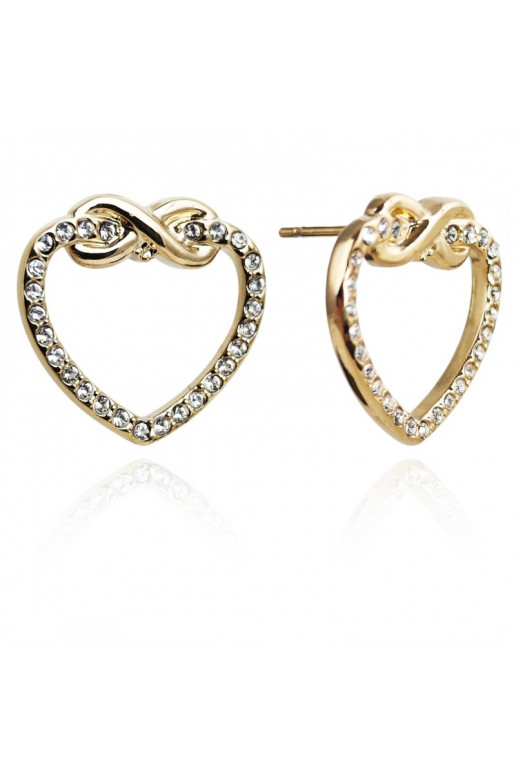 Stainless steel earrings platerowane cover with gold, Hearts  KST3375