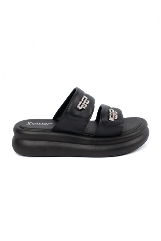 black slippers  womens with platform