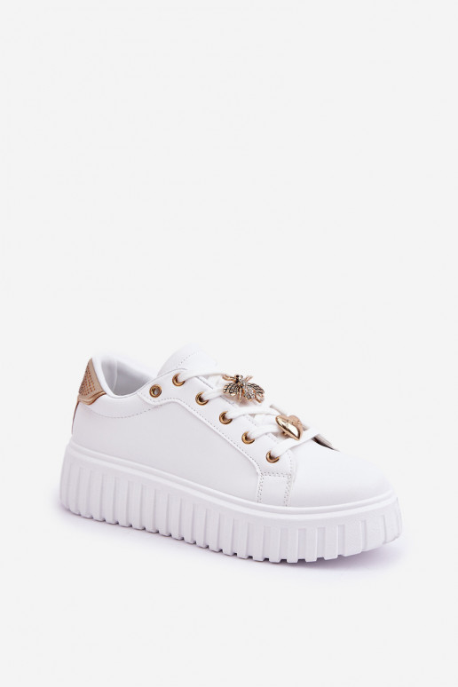 Women's sneakers with embellishments white Grelesi