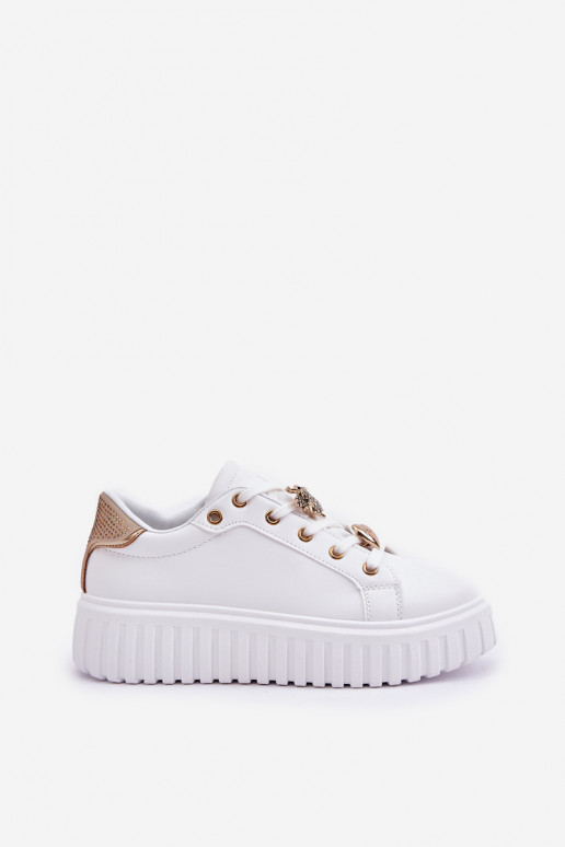 Women's sneakers with embellishments white Grelesi