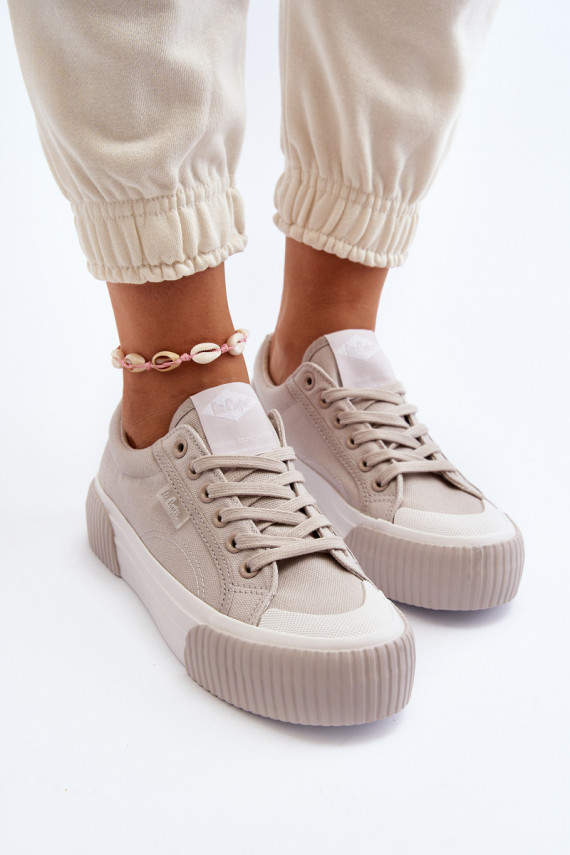Women's sneakers on a thick sole Lee Cooper LCW-24-31-2178 Grey