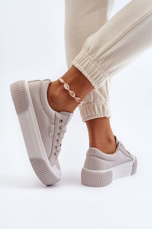 Women's sneakers on a thick sole Lee Cooper LCW-24-31-2178 Grey