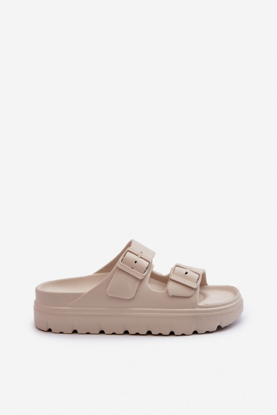 Women's Foam Platform Slides Beige Melorea