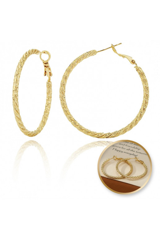 Earrings circle shapes andstali  platerowane 14k  KST3335