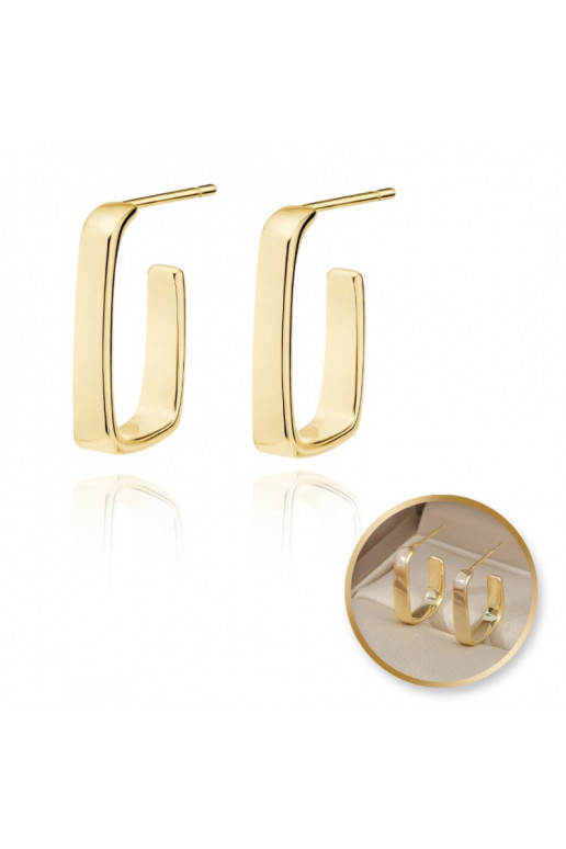 Stainless steel earrings platerowane 14k , gładkie  KST3343