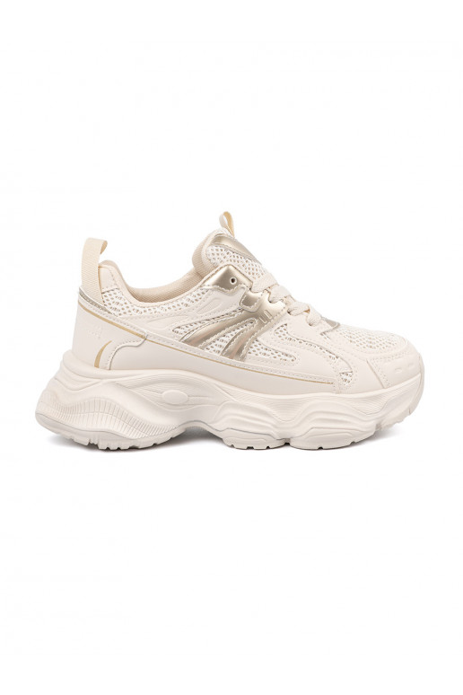 ivory Sneakers on a thick sole