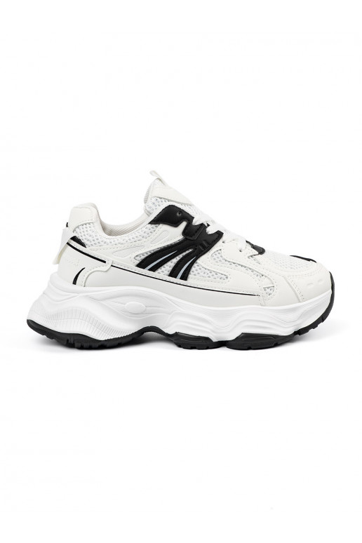 Sneakers model shoes on a thick sole white color