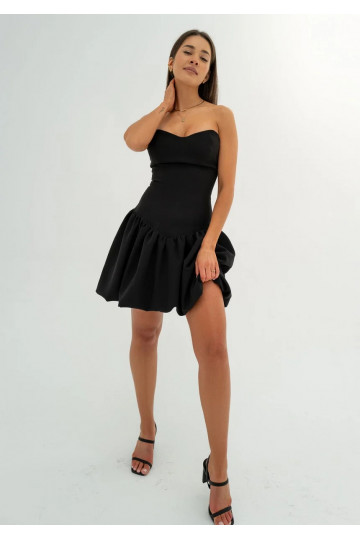 Leyna - Black mini bomb dress