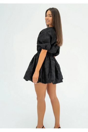 Catie - Black openwork mini...