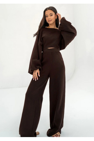 Alines - Brown muslin wide...