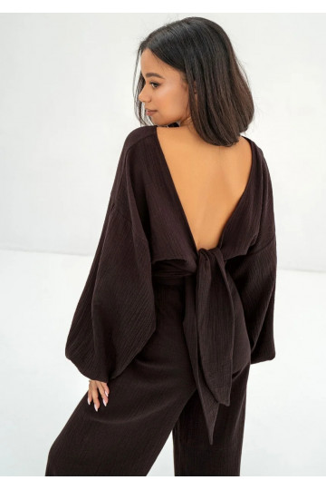Alines - Brown muslin top