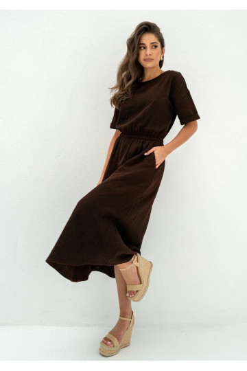 Greta - Brown muslin midi... 2