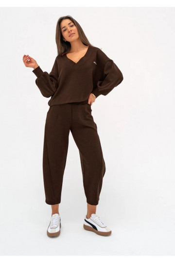 Ollie - Brown rayon sweatpants