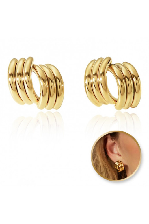 Stainless steel earrings platerowane cover with gold,  KST3325