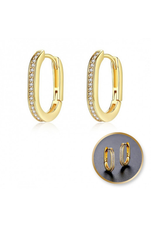 gold color-plated stainless steel earrings cover with goldKST2853