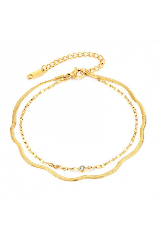 Bracelet   , podwójna, żyłka cyrkonie BST1513