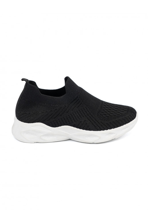 black sneakers womens slip-on