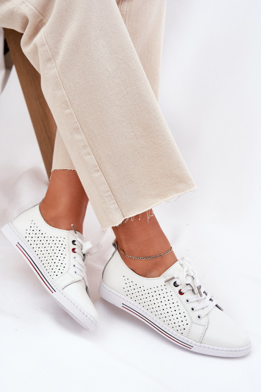 Leather Women's Shoes S.Barski LR51-587 White