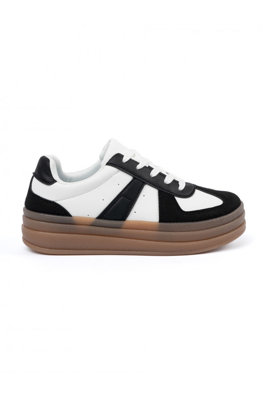 Black and-white color Sneakers with platform