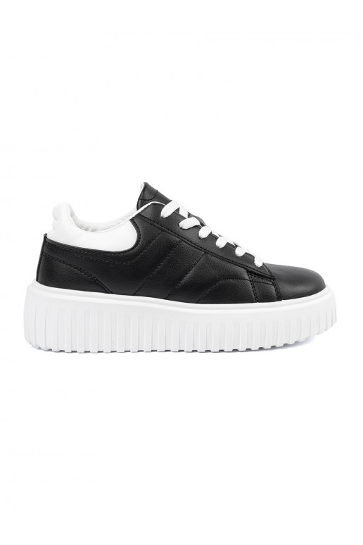 Womens Sneakers black z white colormi wstawkami