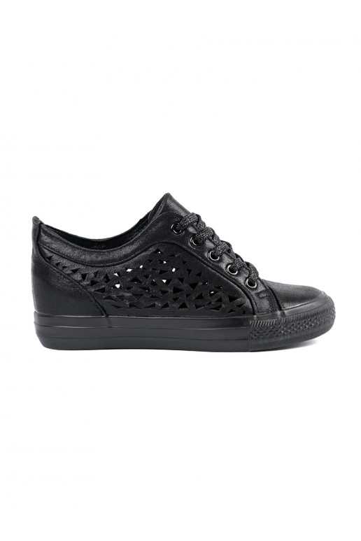 with elements of openwork shoes on a wedge womens