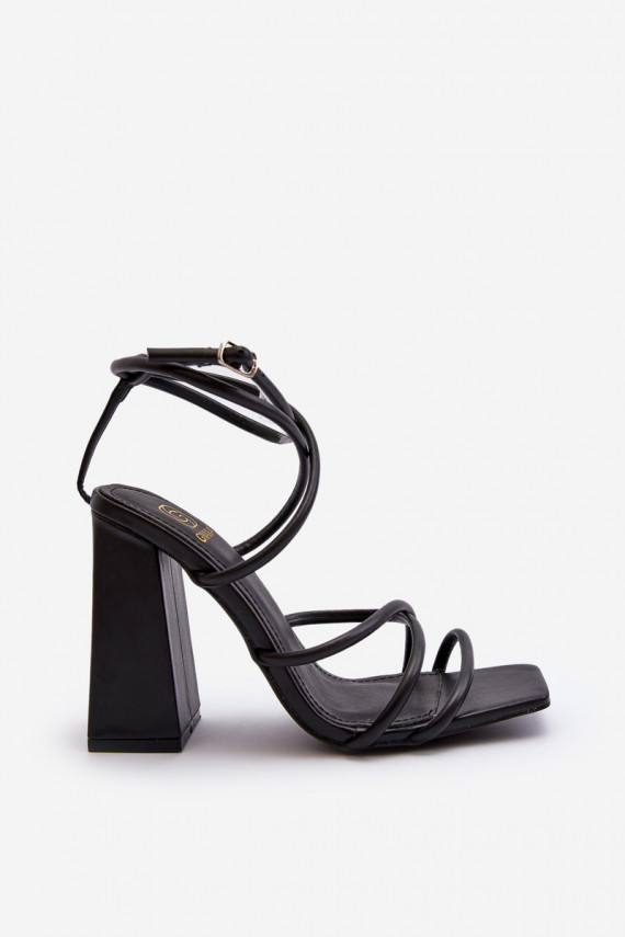 Stylish Black High Heel Sandals Josette