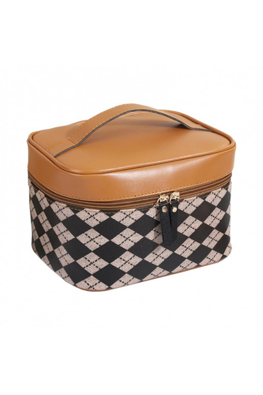 Folding cosmetics bag Brown color  KS53