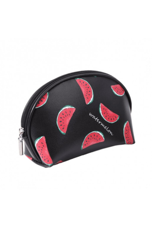 Folding cosmetics bag black w arbuzy  KS58
