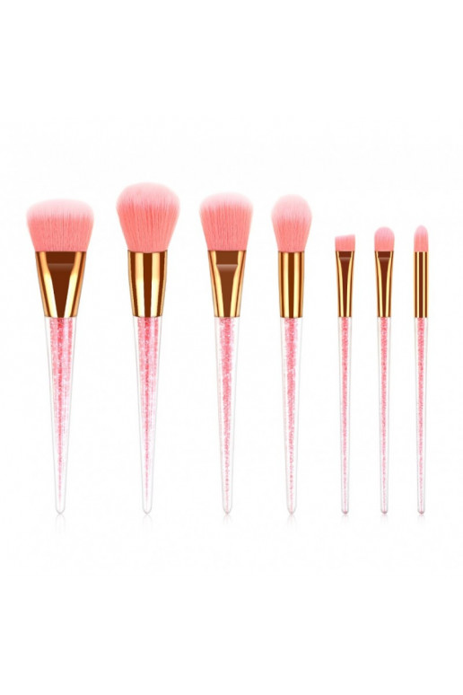 Makeup brush set 7 pcs. pink PZ41