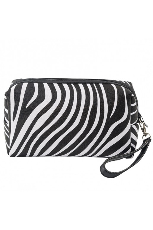 Folding cosmetics bag black wzór   KS49