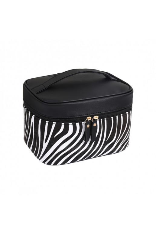 Folding cosmetics bag black wzór   KS48