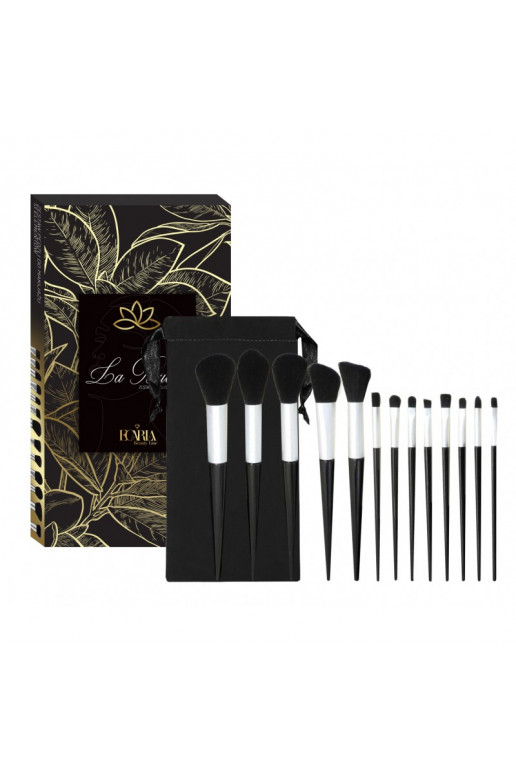 Makeup brush set 13 pcs.  black PZ28CZ