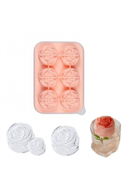 Foremki siliconeowe do kostek lodów6pcs. pinkE FNL06