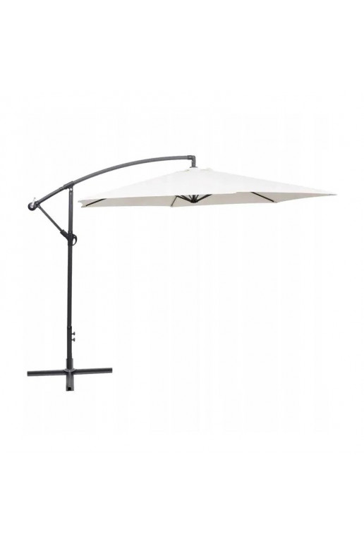 Parasol ogrodowy withwysięgnikiem White color OGP03