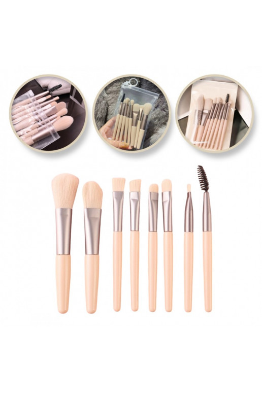Set 8 makeup brushes, miękkie andprecyzyjne cream colorsPZ29K