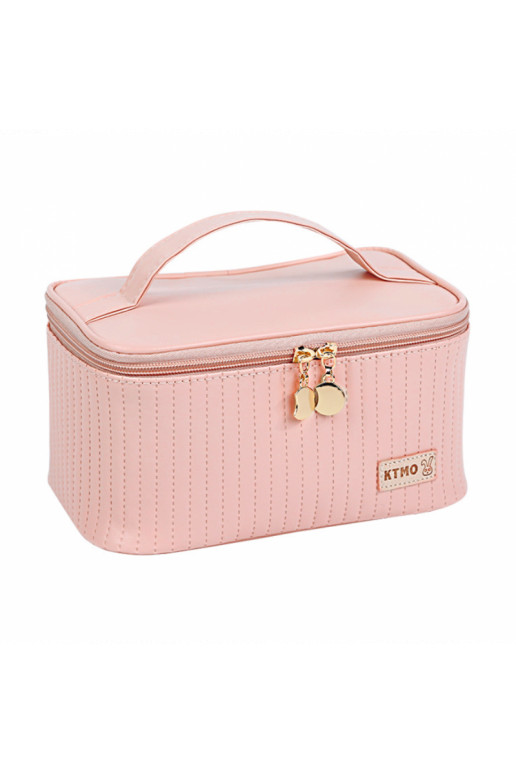 Folding cosmetics bag pikowany  brudny pink KS70