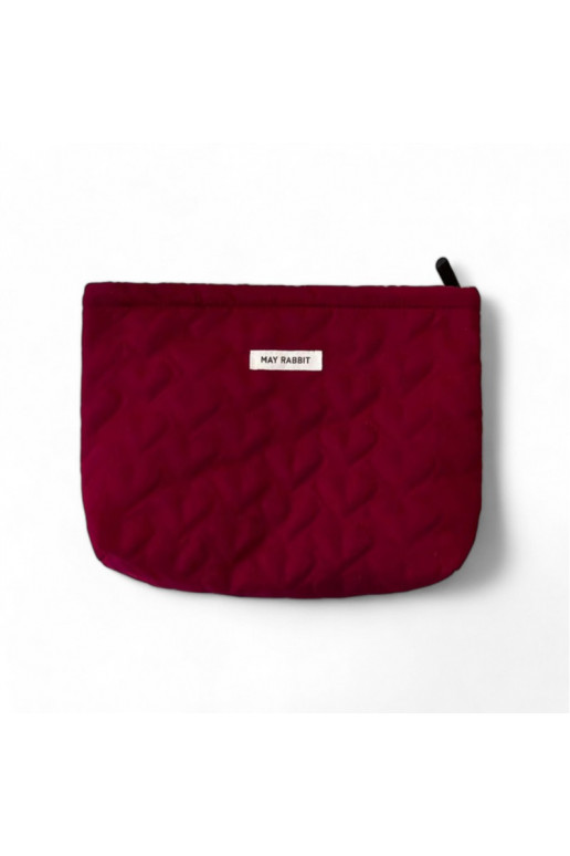 Cosmetics bag jednokomorowa  serca burgundy color 25 x 5 x18 cm KS120BOR