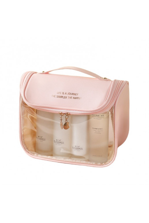 Folding cosmetics bag elegancka  pink KS85