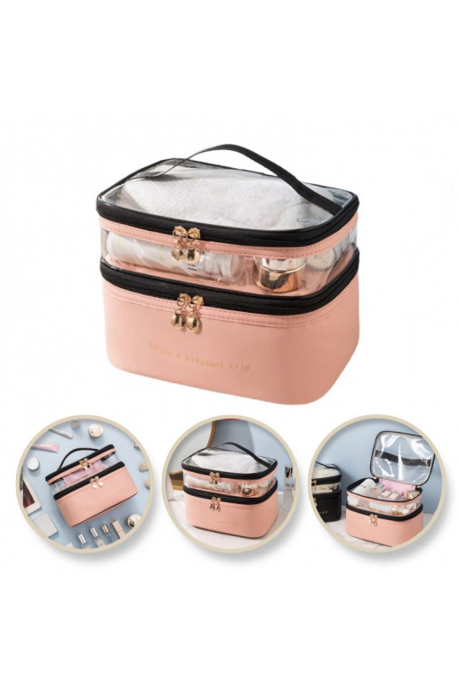 Folding cosmetics bag  17x23x15cm pink KS92WZ4